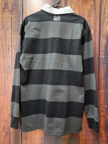 Full Sleeve Striped Rugby Jersey Rugby Jersey - Black-Grey